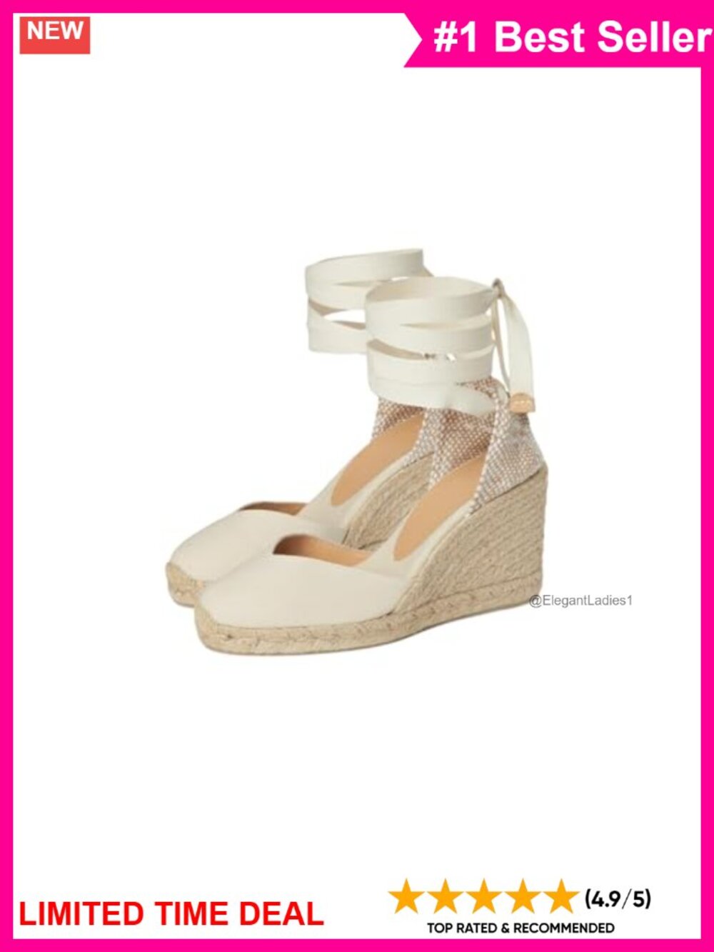 Castañer Carina Wedge Espadrilles Woven Jute Ankle Strap Spain